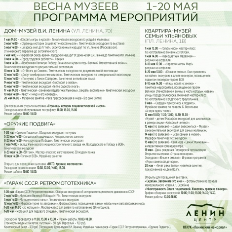 Программа акции «Весна музеев»